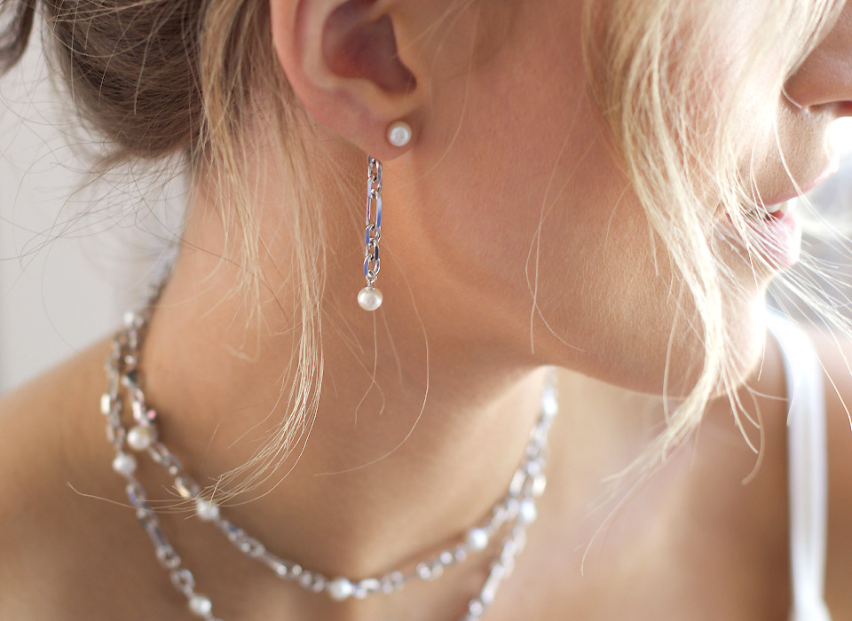 Astoria Figaro Pearl | Revival Collection | Sterling Silver and Freshwater Pearl Jewellery by Kit Heath