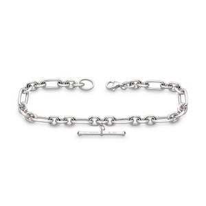 Revival Figaro Chain Link T-bar Style Bracelet product image – The Revival collection 