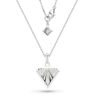 Sterling Silver Empire Deco Diamond Shape Necklace by Kit Heath