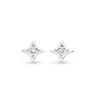 Sterling Silver Empire Astoria Stardust CZ Stud Earrings by Kit Heath