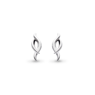Sterling Silver Entwine Twine Twist Stud Earrings by Kit Heath