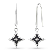 Empire Astoria Glitz Onyx & CZ Star Drop Earrings by Kit Heath