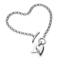 Desire Love Duet Heart T-Bar Bracelet