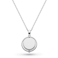 Sterling Silver Empire Revival Round Spinner Necklace by Kit Heath