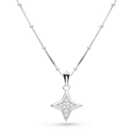 Sterling Silver Empire Astoria Stardust CZ Necklace by Kit Heath