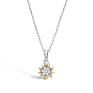 Rhodium Plated Sterling Silver Revival Céleste Sun Necklace By Kit Heath