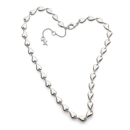 Desire Kiss Linking Hearts Collar Necklace