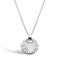 Rhodium Plated Sterling Silver Essence Radiance Small Fan Necklace By Kit Heath