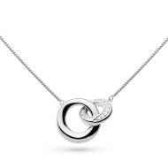 Sterling Silver Bevel Cirque CZ Pave Link Necklace by Kit Heath