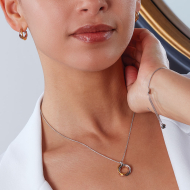 Bevel Trilogy Golds Necklace model image – The Bevel collection 
