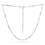 Revival Figaro Pearl Chain Link Multi Wear Station Necklace